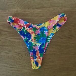 Aurelle Tropical Print Bikini Bottom